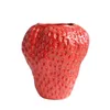 Strawberry Vase Ceramic Vase Flower Pot Artificial Fruit Floral Arrangement Accessories Terrarium Home Decoration Accessories 240311