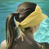 Hoeden met brede rand 1pc Zomer Effen kleur Zonnehoed Damesbescherming en UV Grote dekking Gezicht Buitenzwemmen Lege bovenkant