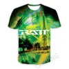 新しいFi Women/Men's 3D Print Ratt Rock BandカジュアルTシャツヒップホップTシャツHARAJUKU STYLES TOPS衣類74rd＃