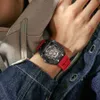 豪華なデザイナーウォッチメンズとレディースウォッチ高品質の時計40mmラバーストラップクロノグラフ腕時計リチャルMウォッチ5HD2