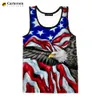 2023 American Flag Eagle 3D Printed Tank Tops Men Women Summer Casual Sleevel Shirts Hip Hop Streetwear Oversized Tops Tees t6na#