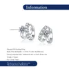 100% REAL 925 Sterling Silver Moissanite örhängen för kvinnor Bröllopsengagemang 0.3CT Moissanite Diamond Hoop Earring Jewelry