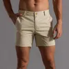 Pantalones cortos para hombres Pantalones cortos para hombres Pantalones de verano de color sólido para hombres bolsillos con asas sueltas pantalones cortos deportivos casuales para correr pantalones cortos rectos bolsa de deportes de playa 24325