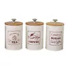 Słoiki 3PCS LID Iron Altight Canister Butelki do przechowywania kuchenki Słoiki Pojemnik na herbatę cukier do kawy Jar R7UB