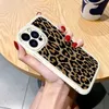 Étuis de téléphone portable Nouvelle coque de téléphone Tide Brand Leopard pour impression iPhone 14 13 11 Pro Max Xs XR 7 8 Plus Emballage complet en silicone souple R Premium Femme H240326