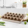 Non Stick Brownie Pan with Dividers Kitchen Baking Tray Cake Mold 18 Cavity Square Bread Carbon Steel Bakeware 240318