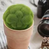 Decorative Flowers 2 Pcs Green Moss Balls Decor Artificial Plant Topiary Bowl Spheres Tufting