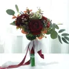 Decorative Flowers 1pcs Festival Wedding Valentine's Day Bride Holding Korean Bridesmaids Simulation Bouquet Decorations