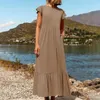 Casual Kleider Sommer Lose Elegante Lange Für Frauen 2024 Solide Hübsche frauen Ärmellose Maxi Kleid Weibliche Midi