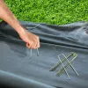 Lawn 50 Pcs Weedproof Cloth Ground Nail Lawn Fixer for Fixing Weed Mesh Floor Stainless Steel Garden Stake Staple Mulch Nails 4*15cm