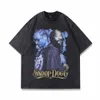 Frog Drift Fi Band Street Wear Хип-хоп Портретная печать Snoop Dogg Винтаж Ретро Свободная футболка Футболки l0tg #