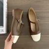 Sapatos casuais bailamos marca mulheres plana moda mix cor senhoras elegante dedo do pé redondo deslizamento em mocassins vestido de salto balé