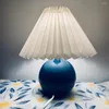 Tischlampen Nordic Vintage Lampe Farbe Keramik Nachttischdekoration Romantisches Wohnzimmer Schlafzimmer