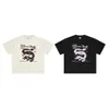 Vêtements pour hommes printemps/été chine Dragon imprimé lavage col rond à manches courtes T-shirt rue mode marque Couple