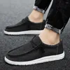 Casual Shoes Autumn Men Canvas Comfortable Breathable Loafers Lightweight Flats Walking Plus Size 39-47