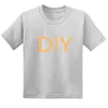 Anpassad din design barn svart vit blå t skjortor diy tryck barn bomull t-shirts baby pojkar/flickor toppscontact säljare frist 240323