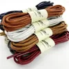 Casual Cotton Shoelaces Waterproof Waxed Oxford Round Shoe Laces Läder Shoestring Cord Ropes 60CM80CM100CM120CM140CM180CM 240321