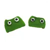 Dog Apparel Solid Color Pet Hat Hand-knitted 3d Frog Eye Decor Cute Headgear For Autumn Winter Small Cartoon Cat Supplies