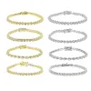 Bracelet de tennis cubique géométrique de formes Bracelet Zirconia 5A CZ Bracelet Classic Fashion Fashion Women Jewelry chaîne de bijoux