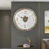 Relógios de parede Relógio de bronze Abalone Shell Modern Luxury Home Sala de estar Canto Cobre Silencioso Interior Art Design Decorações