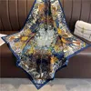 Parei 90 centimetri diagonale sciarpa quadrata di seta per le donne scialle estivo borsa stampa di lusso Mahatan sgabello foulard Bandana 2022 nuovo 24325