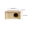 Cages Hamster Wooden House Natural Material Small Animal Hideout Cage Chew Toy for Guinea Pig Mouse Gerbil Hedgehog