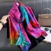 Bandanas Durag Scarves Popular Print 180X90CM Warm Hijab Fashion Design Satin Finish Scarves The Four Seasons Women Shawl Y240325