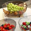 Skålar transparent sallad skål frukt tallrik dekorativ blandning godis mutter maträtt som serverar efterrätt för frukt