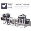 Accessoires Poulailler en Bois d'extérieur, Grande Cage de Poule de 124 po, Maison de Lapin, Rampe Amovible, Jardin, Maison pour Animaux de Compagnie, Nichoir de Poulet