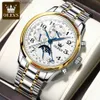 Wristwatches OLEVS mens top automatic mechanical mens multifunctional date lunar phase mens wrist luxury trendC24410