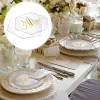 Hantverk 2/4mm Clear Acrylic Place Seat Card Wedding Bankett Blank Hexagon Tile Namn Tabellnummer Kort för födelsedagsfestdekorationsskylt