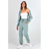 PrettyGarden Women's 2 -stycken Tracksuit Outfits Lång ärm Zip Up Sweatshirt Drawstring Sweatpants Lounge Set