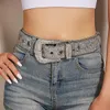 Rhinestone Belt Women Ins Wind Wide Belt Decorated Europe och USA Fashion Personality Sequined Jeans med en känsla av matchande design