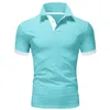Polo de verano para hombre Hombre Busin Camiseta casual Transpirable Golf Sportwear Tops de manga corta para hombre Tamaño S-8XL A8Nt #