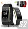 S2 Smart Bracelet Bluetooth Smartwatches Fitness Tracker for iPhone Android Cellphone IP67 Waterproof Heart Rate Monitor Steel Str8138075