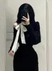 Casual Dresses 2024 Winter Sexy Slim Bodycon Y2k Mini Dress Woman Black Elegant Short Party Outwear One Piece Korean Fashion