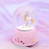 Boxes Nordic Style Creative Luminous Snow Crystal Ball Music Box Ornaments Home Bedroom Decorations Romantic Atmosphere Birthday Gifts