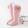 INS Kinder Mädchen Band Bögen Prinzessin Socken Frühling Kinder Baumwolle gestrickte atmungsaktive Socke Baby Mädchen Bein F9504