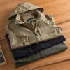 Bomberjacka 2023 Ny militär taktisk jacka Vattentät vindbrytare Multi-fickig utomhus Casual Spring Autumn Trench Coat U7ZF#