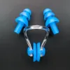Spett 100 Set Silicone Swimming Earplug Nos Clip Watertight Water Sports Fiess Swimming Accessories Nasal Splint Ear Plug påsad