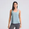 Aktiva skjortor Kvinnor Löst Fit Gym Crop Tank Sports ärmlös Vast Solid Quick Dry Running Training Ftness Workout Tops