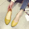 Casual Schuhe Große Größe Frauen 2024 Frühling Koreanische Klassische Schwarz Flache Büro Arbeit Abdeckung Candy Farbe frauen