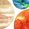 Stickers Solar System Wall Stickers Glow Luminous With 9 Planets Glowing Ceiling Decals Shining Space Decoration For Bedroom Kids
