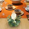 Decorative Flowers Candle Ring Decoration Greenery Garland Artificial Eucalyptus Leaves Wreath For Dining Room Wedding Festival Kitchen