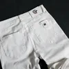 2023 Lente Nieuwe Mannen Stretch Witte Jeans Klassieke Stijl Slim Fit Zachte Broek Mannelijke Merk Busin Casual Broek Y4Bq #