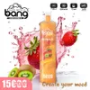 オリジナルのBang Shisha 15000 Puffs使い捨てベイプペン15Kパフカートリッジポッド600 MAH充電式バッテリーLEDライトカラーキットバングボックス12K 15Kパフ20Kバンキング15K