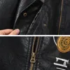 Männer Motorrad Mantel Fi Jacke Frühling Casual Pu Leder Gestickte Retro Aviator Jacke Männliche Jacke Mantel Mann b2e6 #