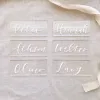 Machines 20 50pcs Rectangular Acrylic Place Tiles Diy Wedding Decoration Laser Cut Plain Place Guest Names Modern Calligraphy Plexi Glass