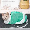 Housebreaking ajustável antiescape gato saco de lavagem respirável gato grooming saco de banho pet cortador de unhas anti-riscos ferramenta fixa suprimentos para animais de estimação