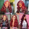 250% Body Wave Burgundy 13x4 Hd Lace Frontal Human Hair Wig for Women 7x5 Ready To Wear Go Glueless 99J Lace Front Brazilian Wig